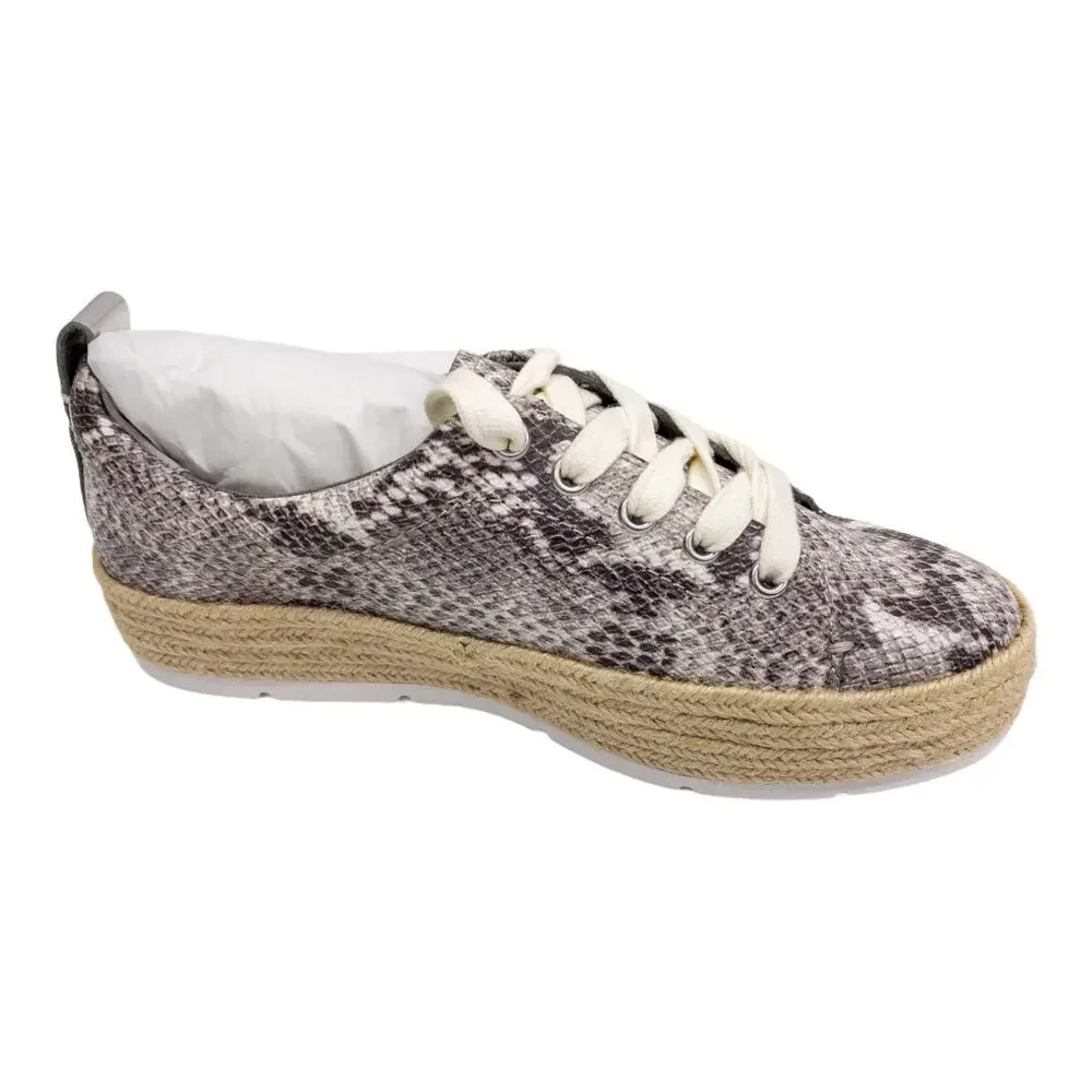 Treasure & Bond Payge Snake Platform Espadrille Sneaker Women's 8 Gray NWB